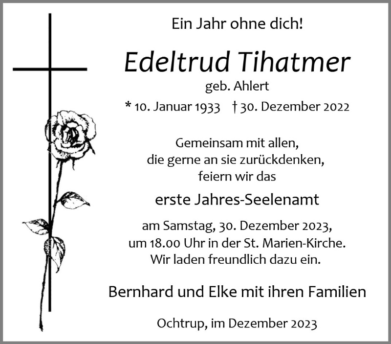Erinnerungsbild für Edeltrud Tihatmer