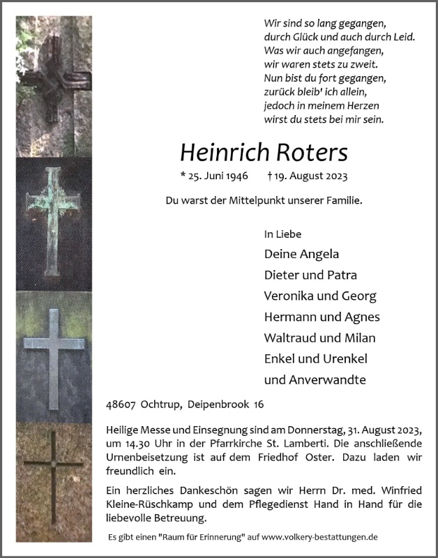 Erinnerungsbild für Heinrich Roters