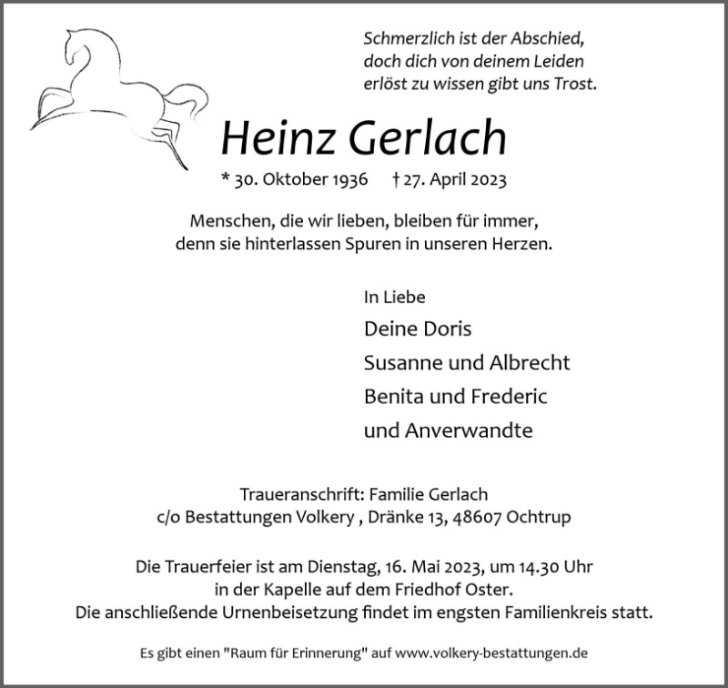 Erinnerungsbild für Heinz Gerlach