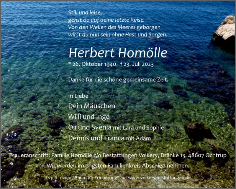 Erinnerungsbild für Herbert Homölle
