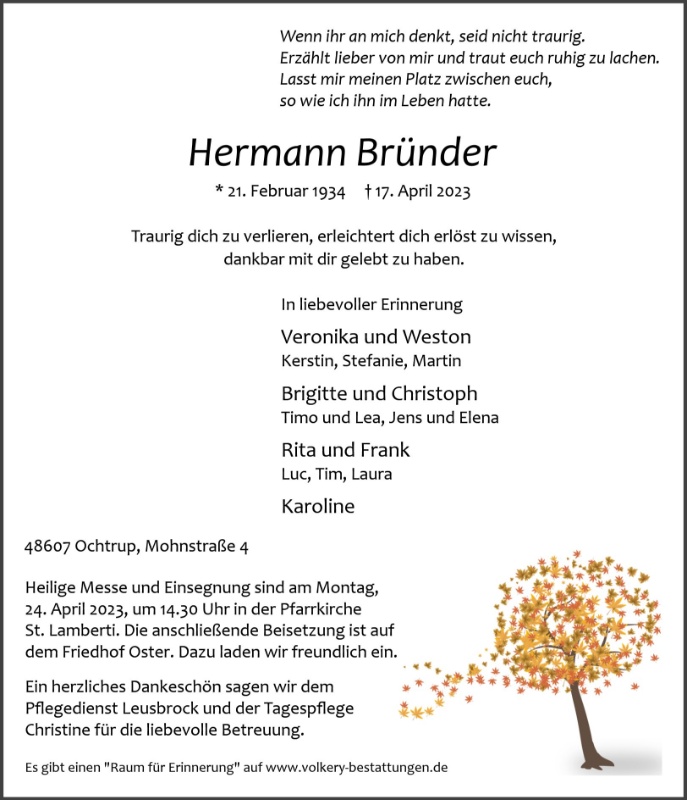 Erinnerungsbild für Hermann Bründer