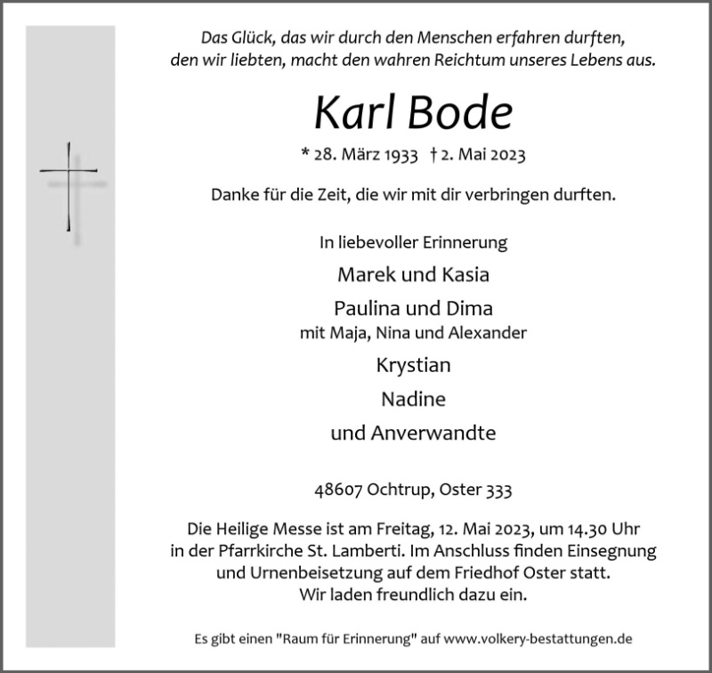 Erinnerungsbild für Karl Bode