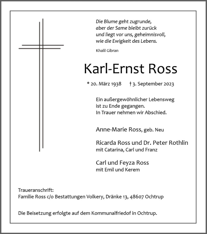 Erinnerungsbild für Karl-Ernst Ross