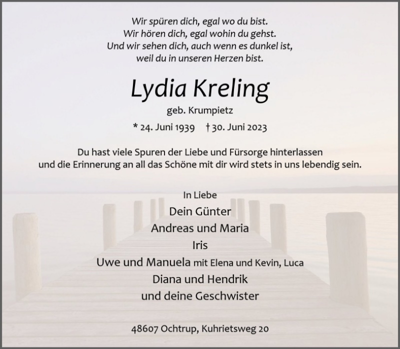 Erinnerungsbild für Lydia Kreling