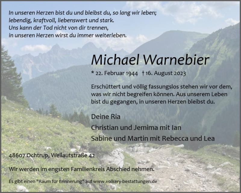 Erinnerungsbild für Michael Warnebier