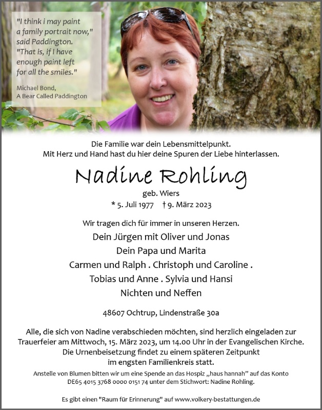 Erinnerungsbild für Nadine Rohling