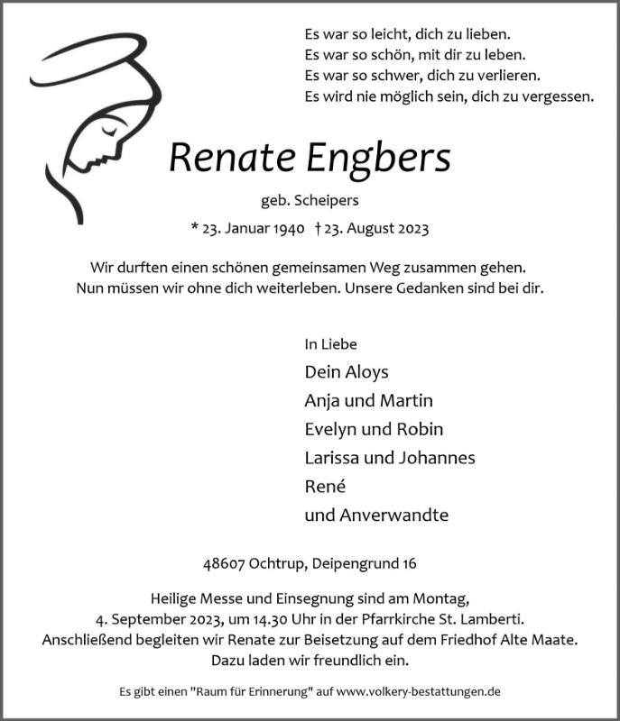 Erinnerungsbild für Renate Engbers