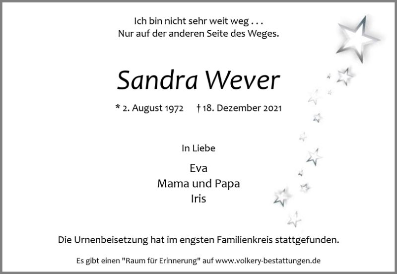 Erinnerungsbild für Sandra Wever