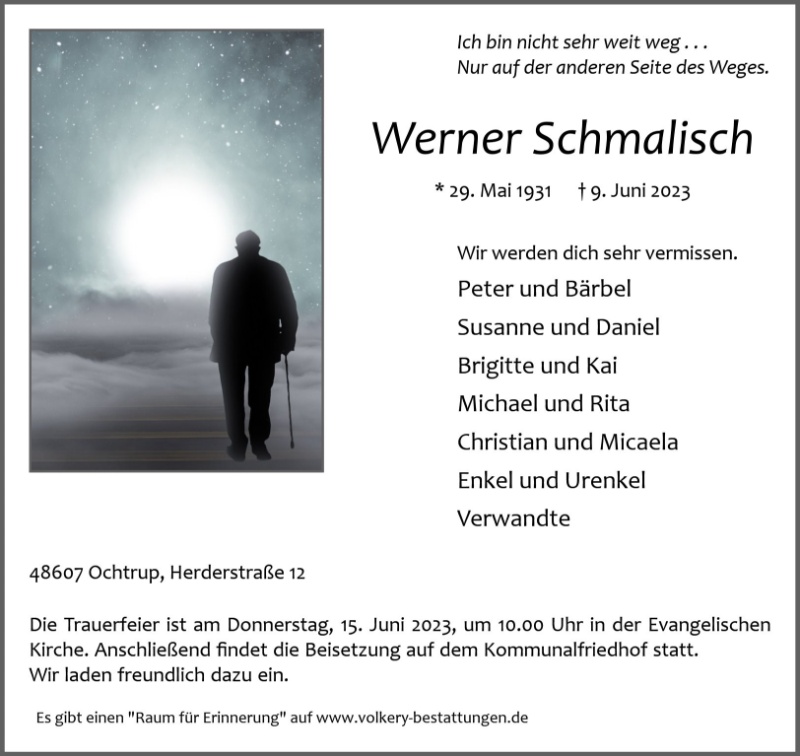 Erinnerungsbild für Werner Schmalisch